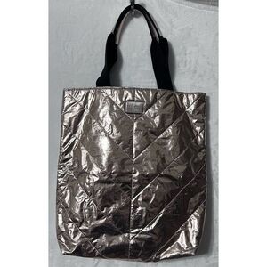 Victoria's Secret Rose Gold Chevron Quilted Tote Bag